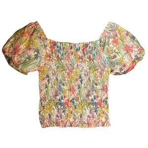 Floral Puff Sleeve Top